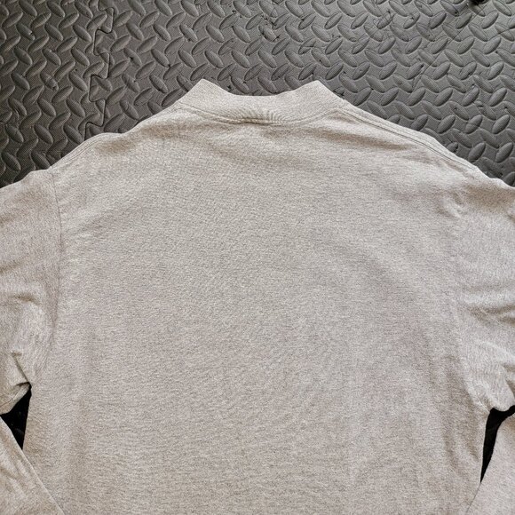 Nike Vintage 90s Y2K Era Mock Neck Long Sleeve T Shirt, Gray, Made in USA, Med - Picture 12 of 13